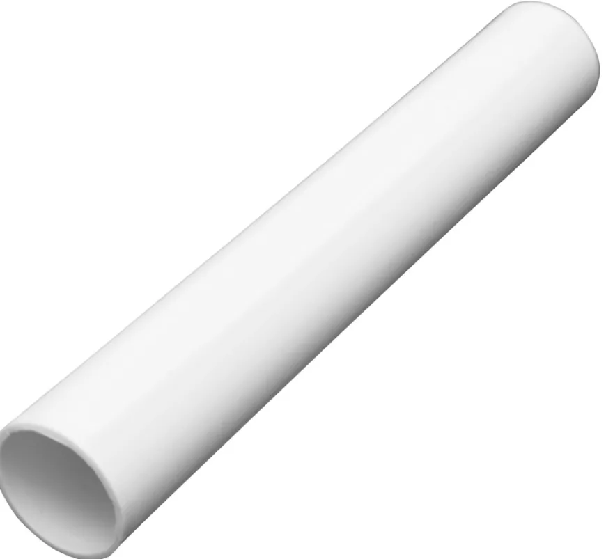 Afløbsrør i hvid plast 32 x 200 mm