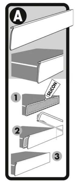 Afslutningsliste i aluminium