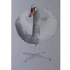 Akustikbillede Art-Acoustic svanen 60 x 120 cm - lys grå