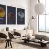 Akustikbillede Art-Acoustic svanen 60 x 120 cm - mørk grå