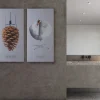 Akustikbillede Art-Acoustic koglen 60 x 120 cm - lys grå