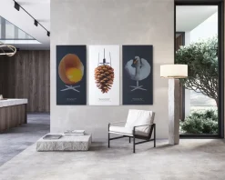 Akustikbillede Art-Acoustic ægget 60 x 120 cm - mørk grå