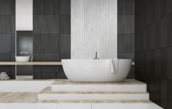 Akustikpanel Stone marble white 520 x 2440 x 18 mm