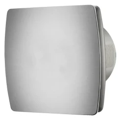 Badrumsventilator stål m/hygrostat og timer - GRAD