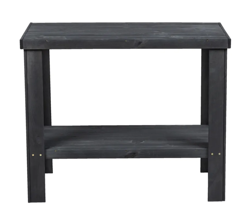 Bord m/hylde Georgia træ sort 90 x 45 x 74 cm