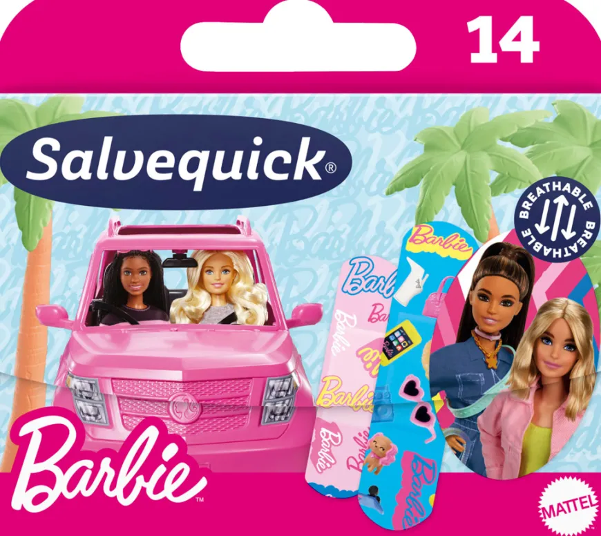 Børneplaster Salvequick Barbie - 14 stk.