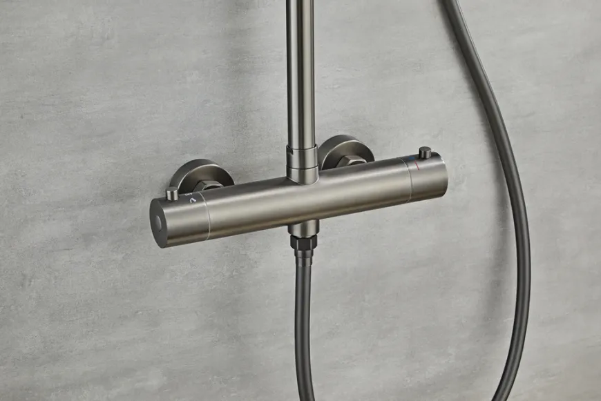 Brusesæt m/termostat Ø250 mm gunmetal