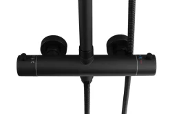 Brusesæt m/termostat Ø250 mm sort