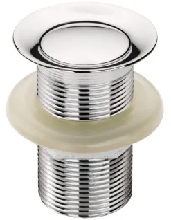 Bundventil uden overløb Push pop-up 1 1/4" krom