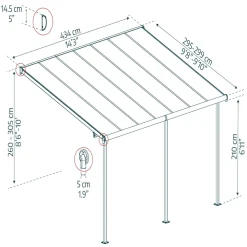 Canopia by Palram Sierra terrasseoverdækning 12,8 m²