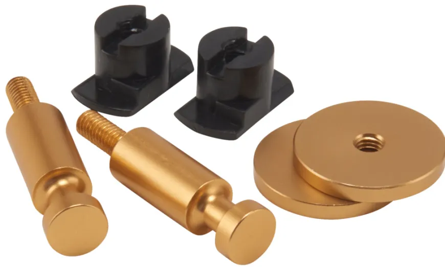 Dots knager t/akustikpaneler 4,5 x 2,4 cm messingfinish