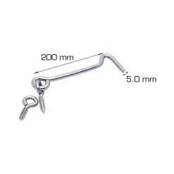 Dørkrog 200 mm elforzinket 2 stk.