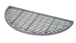Dørrist galvaniseret stål halvmåne 80 x 40 cm