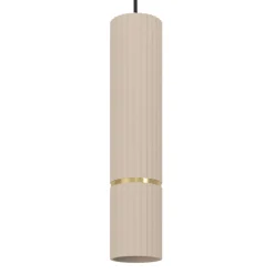 Eglo Caminia pendel sand/børstet messinglook Ø6 cm