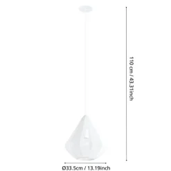 Eglo Dolwen pendel hvid Ø33,5 cm