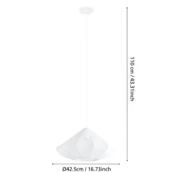 Eglo Dolwen pendel hvid Ø42,5 cm