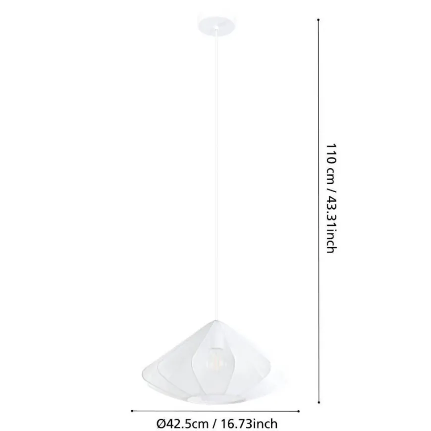 Eglo Dolwen pendel hvid Ø42,5 cm