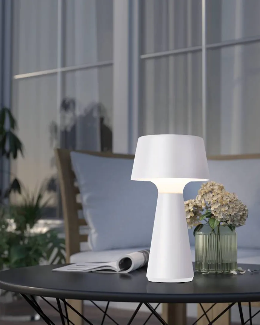 Eglo Huesa bordlampe hvid genopladelig