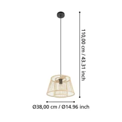 Eglo Hykeham pendel natur Ø38 cm