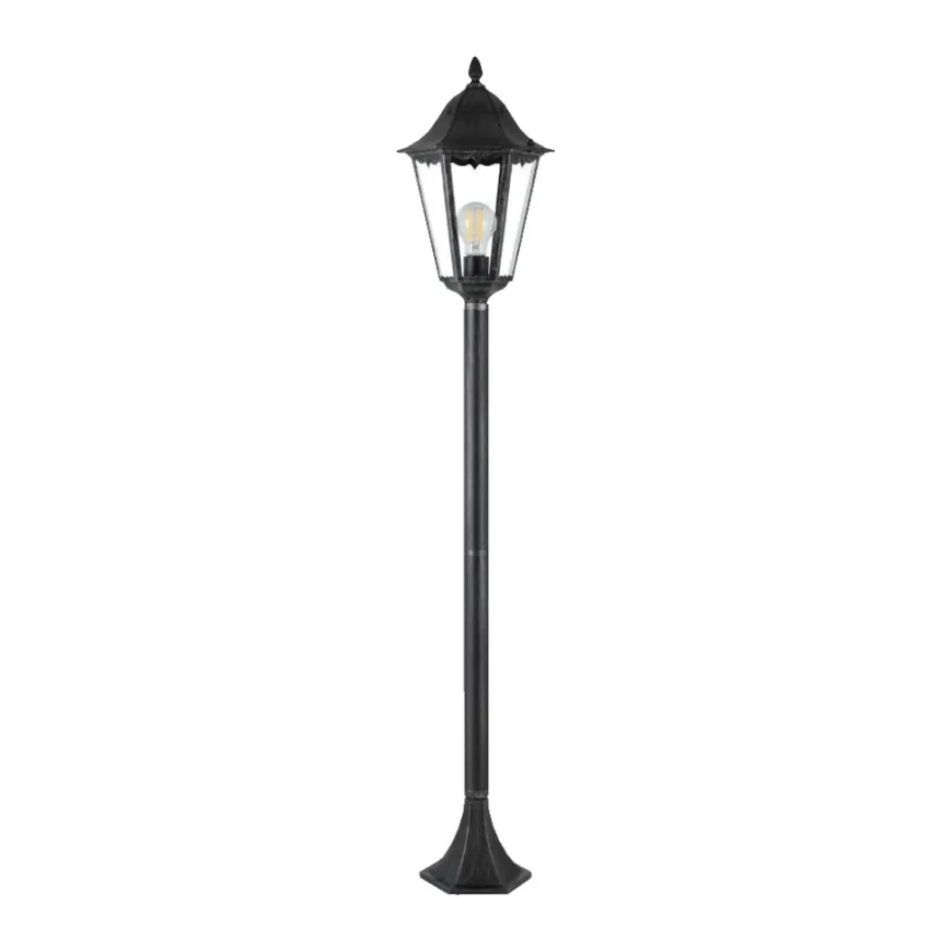 Eglo Navedo standerlampe sort/sølv 120 cm