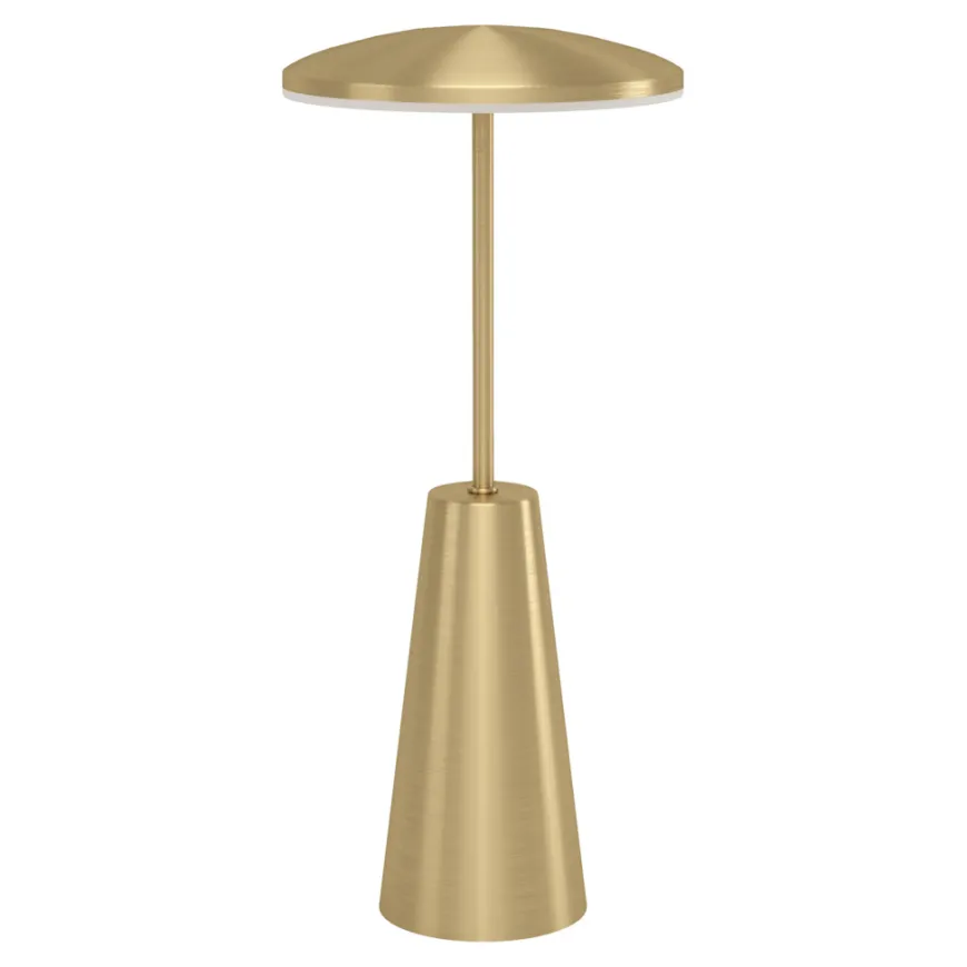 Eglo Piccola bordlampe genopladelig messingfinish