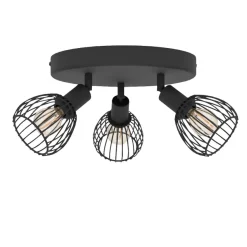 Eglo Sonnino rondel spotlampe sort Ø25 cm
