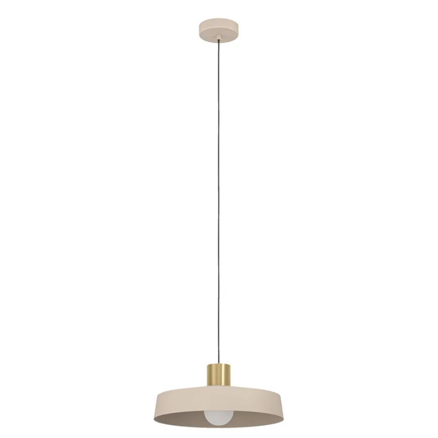 Eglo Valdiola pendel sand/børstet messingfinish Ø36 cm