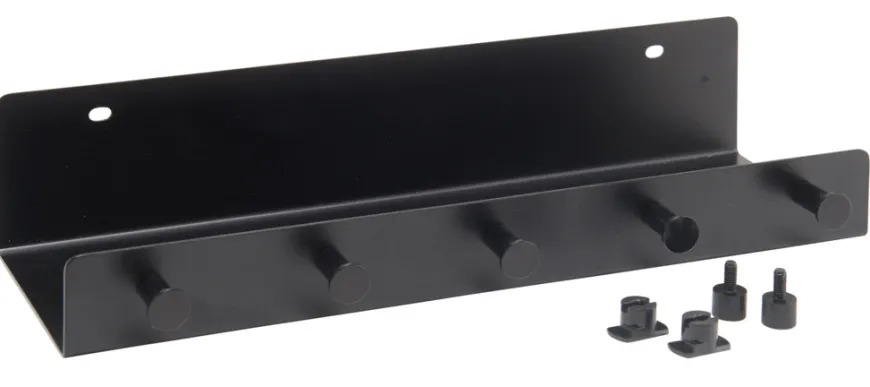 FibroTech hylde m/kroge 32 x 10,2 cm - sort