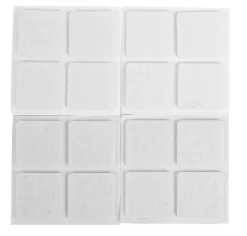 Filtpuder selvklæbende 25 x 25 mm hvid - 16 stk.