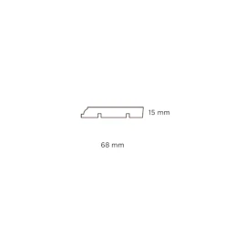 Fodliste almue hvid - 15 x 68 x 3600 mm