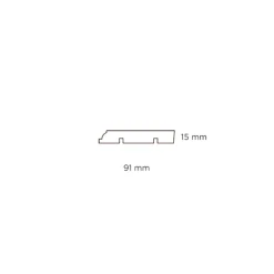 Fodliste almue hvid - 15 x 91 x 3600 mm