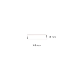 Fodliste glat fyr hvid - 14 x 65 x 3600 mm