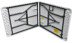 Foldebord stål/plast 180 x 75 cm hvid
