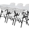Foldebord stål/plast 240 x 70 cm hvid