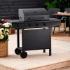 Gasgrill 3 brændere og sidebrænder sort - Grillexpert®