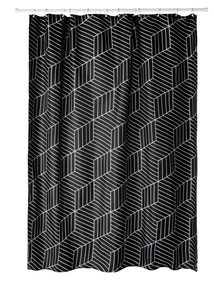 GEYSER® Dessert Black badeforhæng 180 x 200 cm