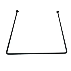 GEYSER® forhængsstang U-form 90 x 90 x 90 cm sort