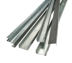 Gulv- og loftskinne med foam, U-profil 45 mm