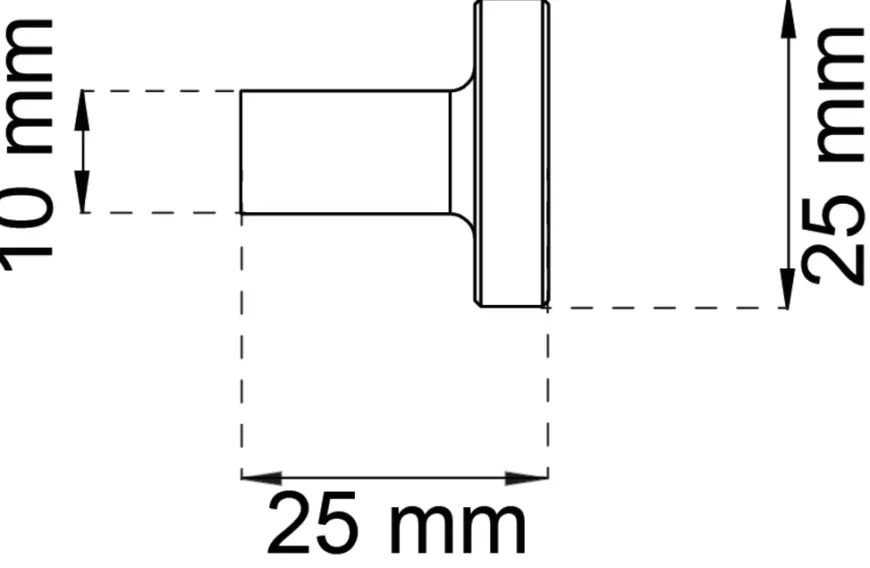 Habo Alvin møbelknop sort Ø25 mm