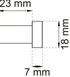 Habo krog sort stål Ø18 mm