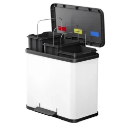 Hailo pedalspand Öko Trio Plus hvid