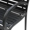 Havebænk Amsterdam sort 125 x 60 cm - Sunlife®
