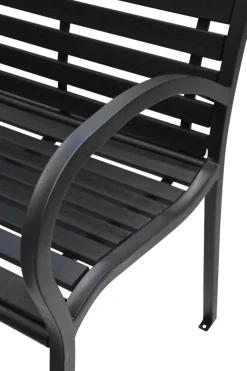 Havebænk Amsterdam sort 125 x 60 cm - Sunlife®