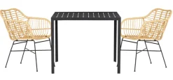 Havebord Havanna 90x90 cm i aluminium og nonwood - Sunlife®