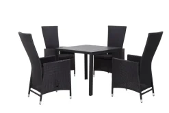 Havebord Havanna 90x90 cm i aluminium og nonwood - Sunlife®