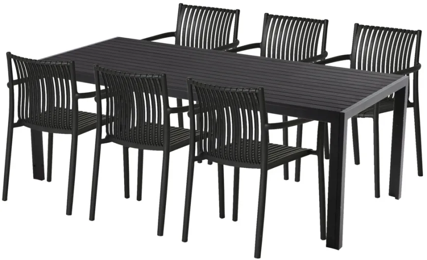 Havebord Havanna 205 x 90 cm i aluminium og nonwood - Sunlife®