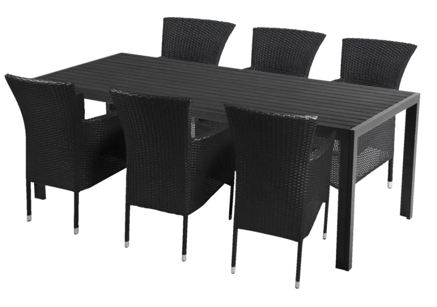 Havebord Havanna 205 x 90 cm i aluminium og nonwood - Sunlife®