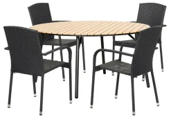 Havebord Nebraska stål/nonwood Ø150 cm - Sunlife®