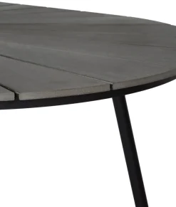 Havebord ovalt sort/brun 195 x 102 cm