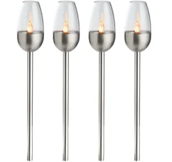Havefakler med solceller 38 cm 4-pk. - Garden®